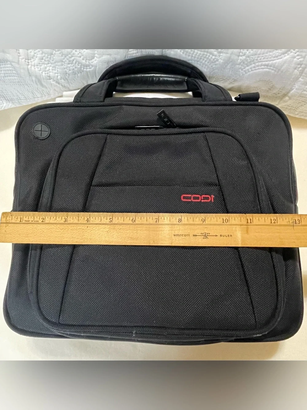 Black Codi Laptop Business School Briefcase Bag Black with Shoulder Strap